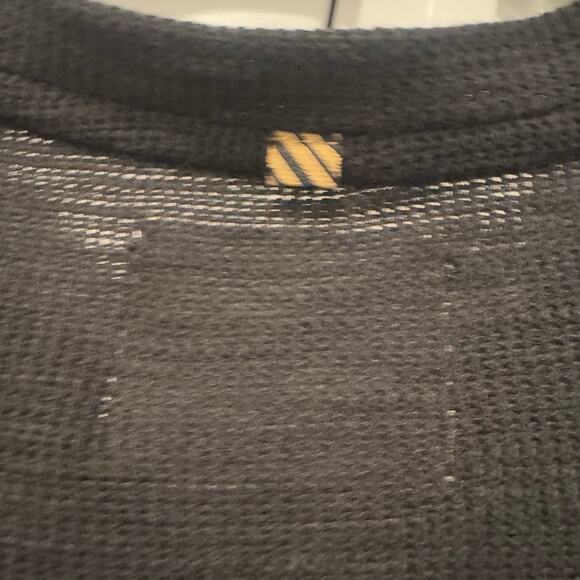 Billy Reid Men's Standard Fit Thermal Waffle Crewneck T-Shirt Black Size M NWT - Picture 7 of 11